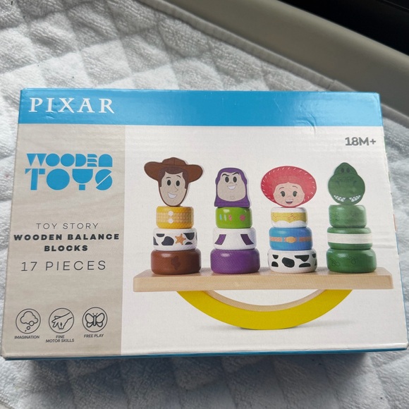 Just Play Other - Disney Pixar Just Play Wooden Toy Story Stacking Blocks Set - 17 Pieces